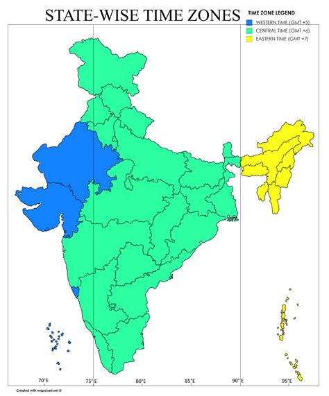 india time zone map.